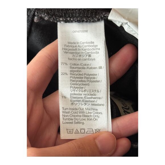 Madewell 10" high rise skinny jeans black size W 24 - Picture 7 of 7